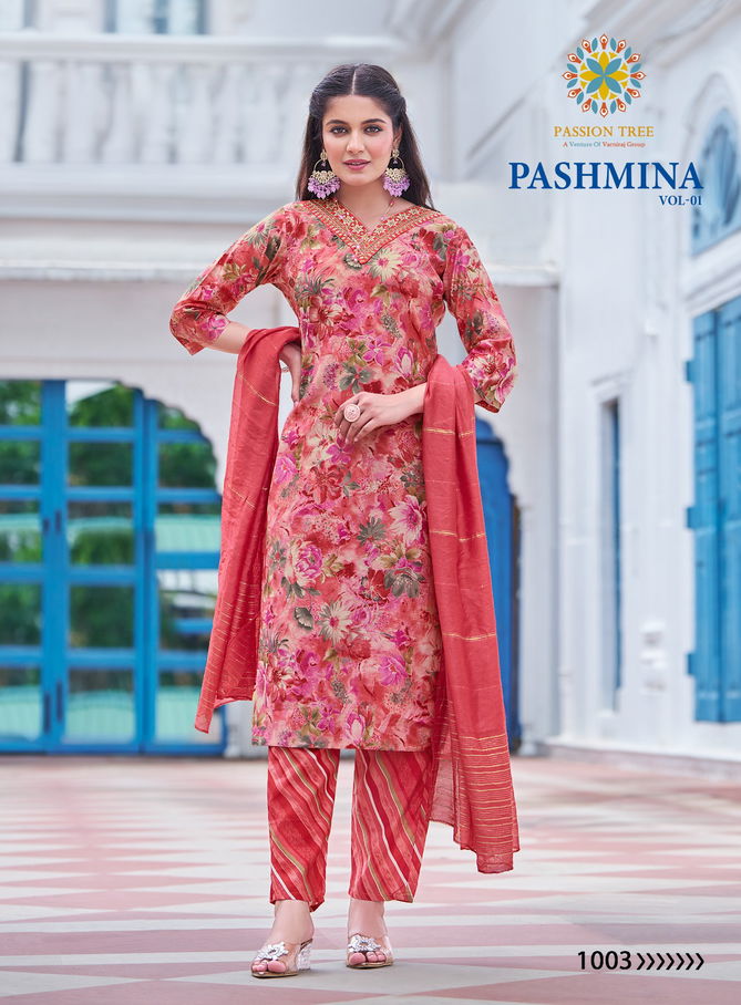 Pashmina Vol 1 By Passion Tree Modal Printed Kurti With Bottom Dupatta Wholesale Online